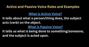 Active and Passive Voice Rules and Examples