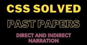 CSS Past Papers