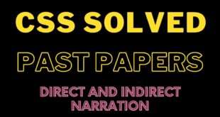 CSS Past Papers