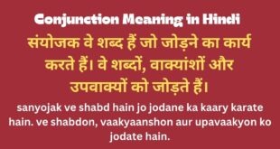 Conjunction Meaning in Hindi