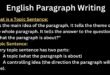 English paragraph writing