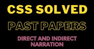 FPSC CSS Past Papers