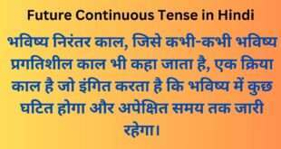 Future Continuous Tense in Hindi