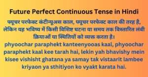 Future Perfect Continuous Tense in Hindi