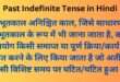 Past Indefinite Tense in Hindi