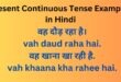 Present Continuous Tense in Hindi