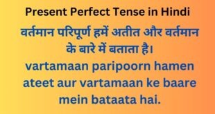 Present Perfect Tense in Hindi