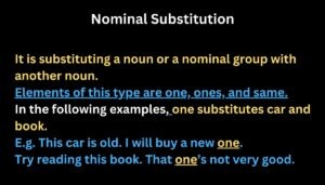 Substitution in Coherence and Cohesion