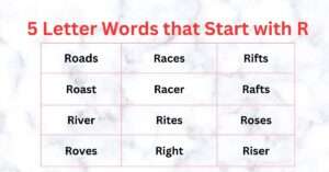 5 Letter Words that Start with R