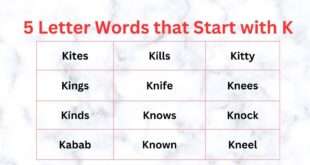 5 Letter Words that Start with K