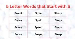 5 letter words that start with S