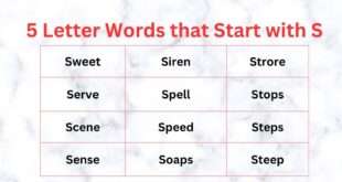 5 letter words that start with S