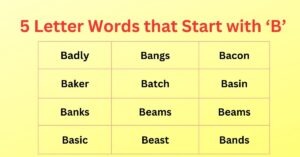 5 Letter Words that Start with b