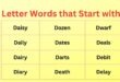 5 Letter Words that Start with D