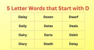 5 Letter Words that Start with D