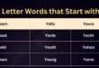 5 Letter Words that Start with Y