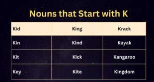 Nouns that start with K