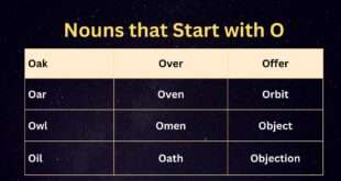 Nouns that start with O