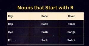 Nouns that start with R