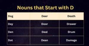 Nouns that Start with d