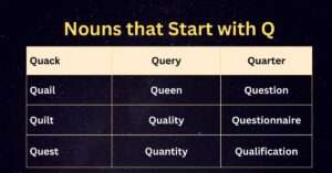 Nouns that start with q