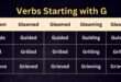 Verbs starting with g