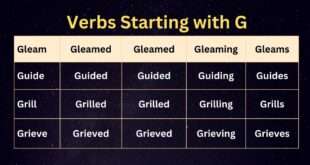 Verbs starting with g