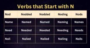 Verbs that Start with N