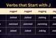 Verbs that start with J