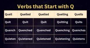 Verbs that start with Q