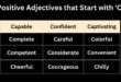 Positive Adjectives that start with C