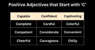 Positive Adjectives that start with C