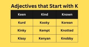 Adjectives that start with K