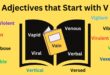 Adjectives that Start with V