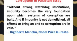 Corruption in Pakistan Essay