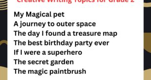 Creative writing topics for grade 2