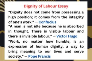 Dignity of Labour Essay