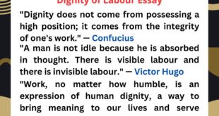 Dignity of Labour Essay