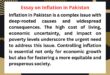 Essay on Inflation in Pakistan