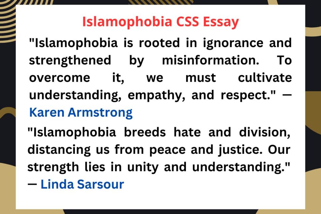 Islamophobia CSS Essay