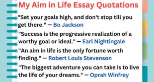 My Aim in Life Essay Quotations