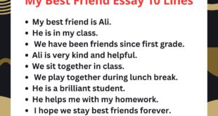 My Best Friend Essay 10 Lines