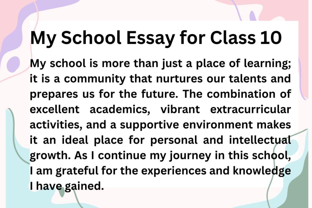 My School Essay for 10th Class