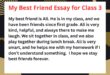 My best friend essay for class 3