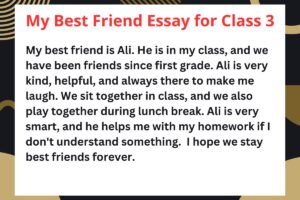 My best friend essay for class 3