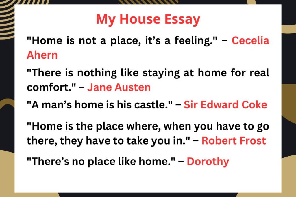 My house essay