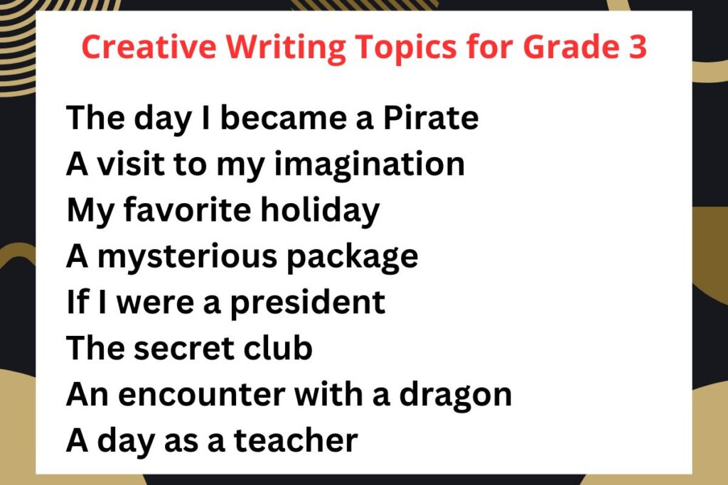 creative writing topics for grade 3