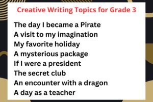 creative writing topics for grade 3